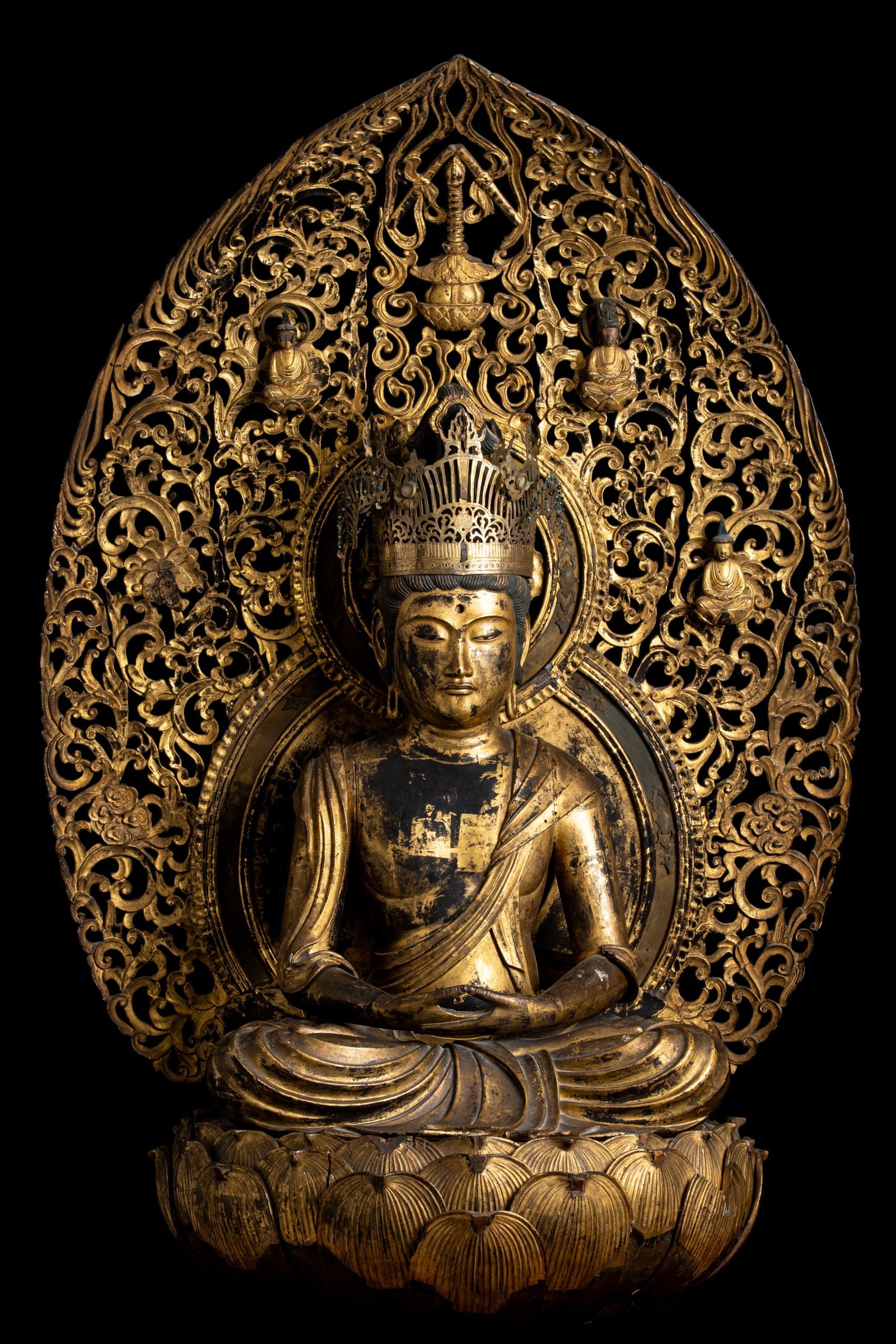 Gilded Wood Carving of Dainichi Nyorai