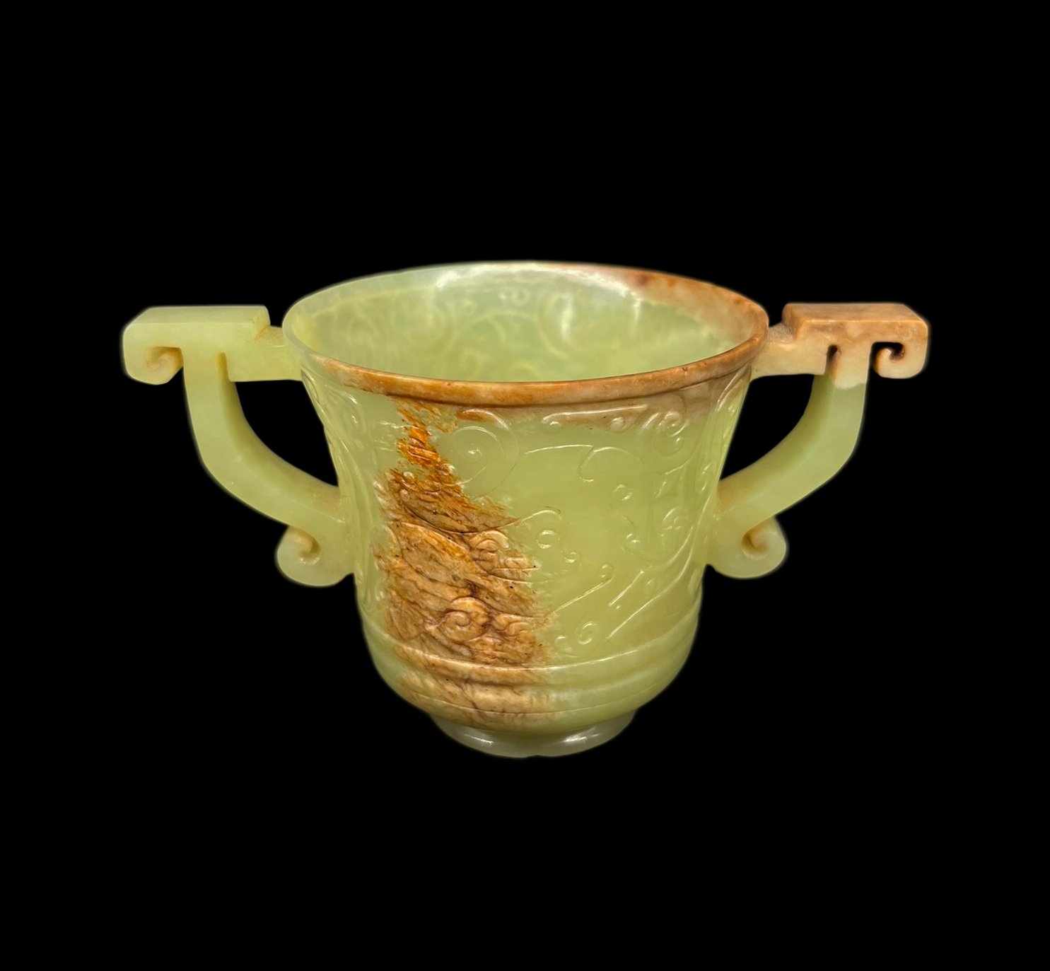 Archaistic Yellow Jade Cup